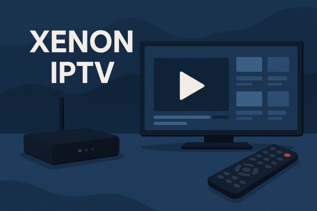 Interface du service Xenon IPTV en qualité HD et 4K